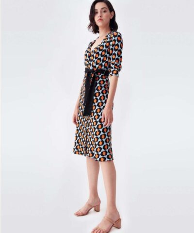 DVF Judith Crepe Belted Shirt Dress 20240386 1