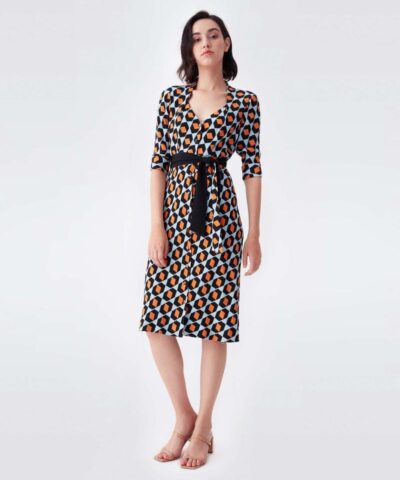 DVF Judith Crepe Belted Shirt Dress-20240389
