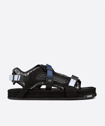 Dior Atlas Men's Sandal Black Jacquard And Black Suede-20256186
