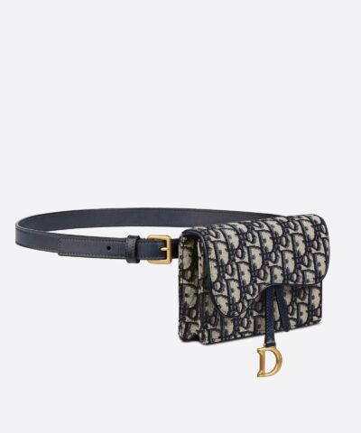 Dior Blue Dior Oblique Jacquard Saddle Belt Pouch 20246717 2