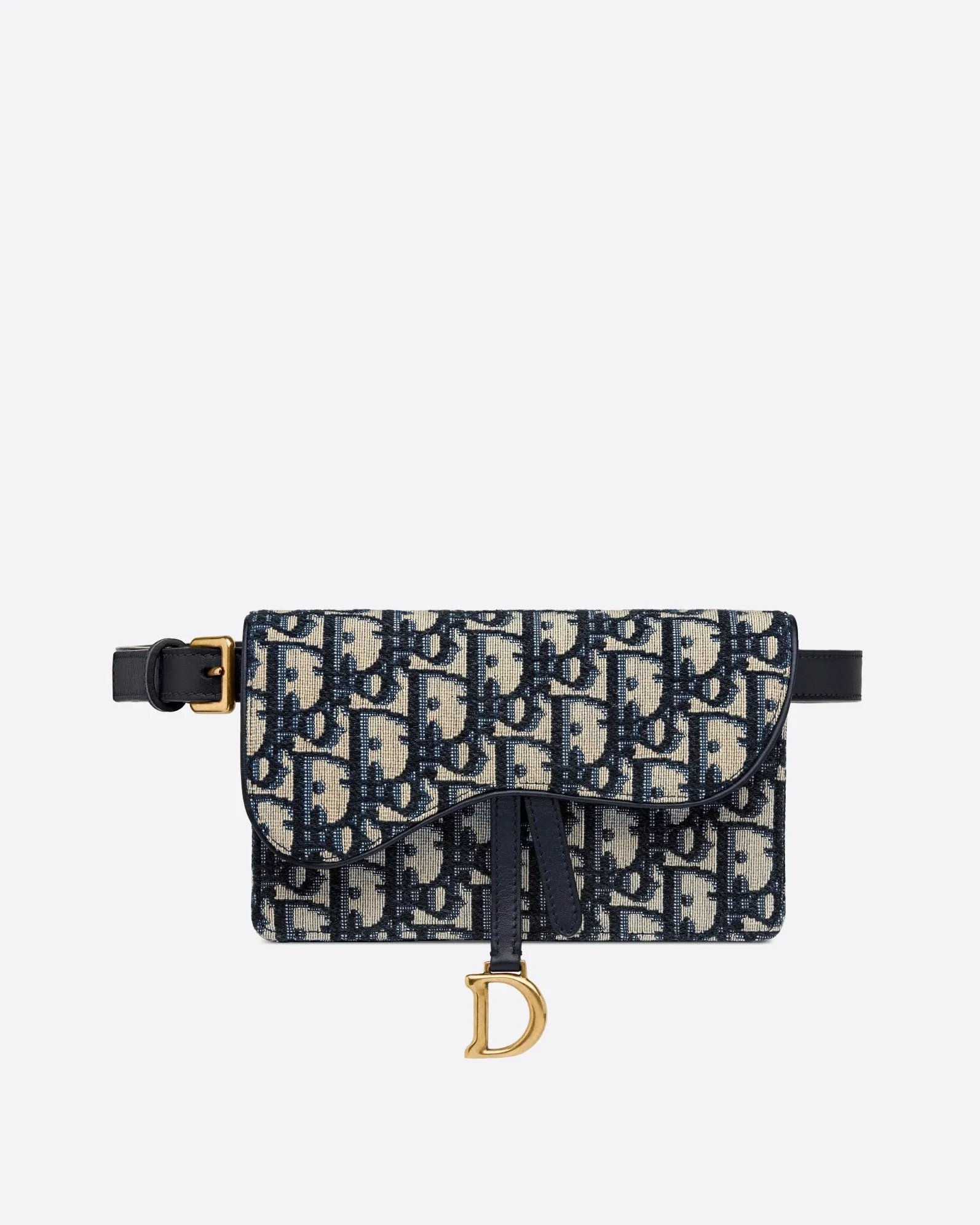 Dior Blue Dior Oblique Jacquard Saddle Belt Pouch-20246717