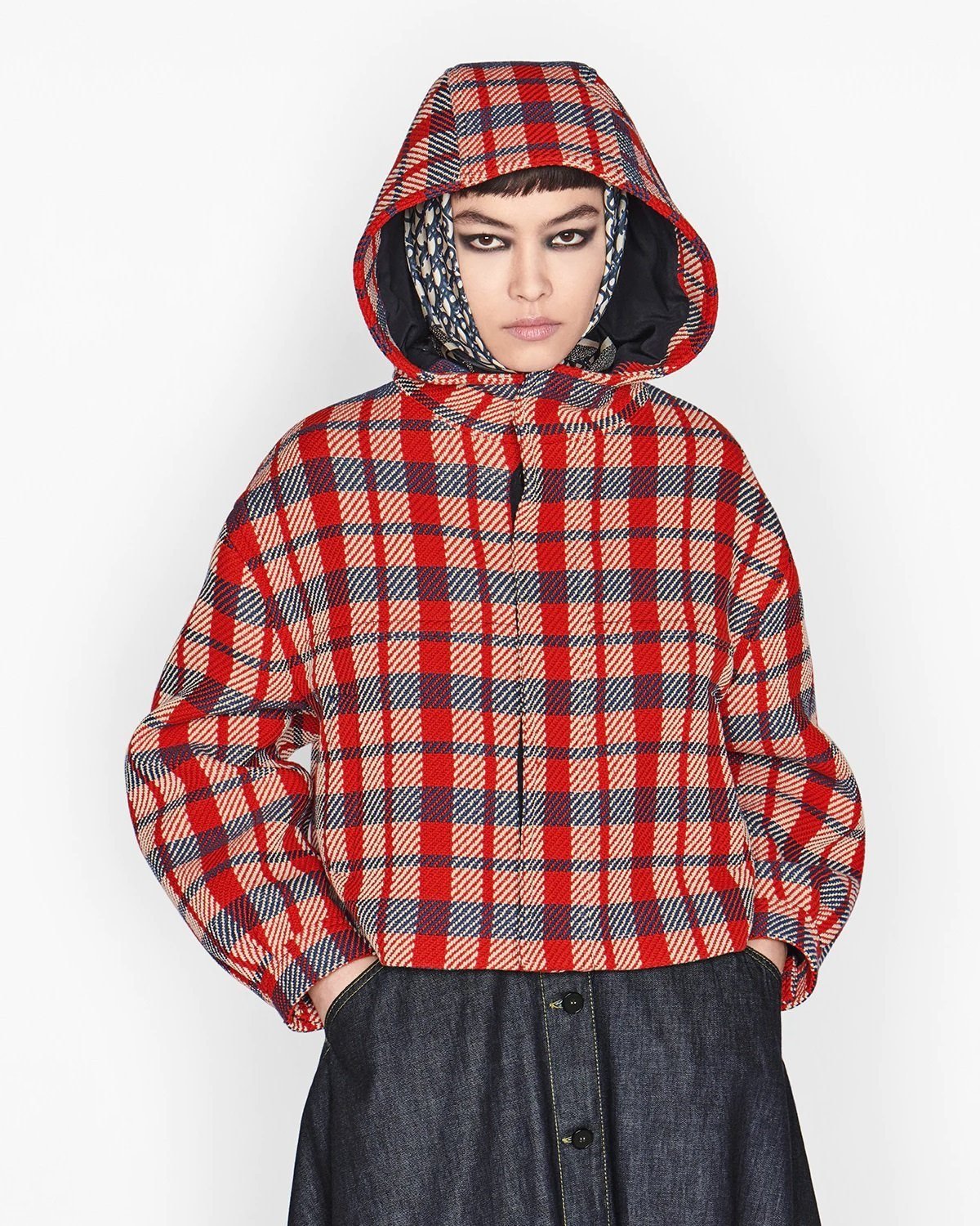 Dior Check'n'Dior Cotton and Wool Hooded Blouson-20249243
