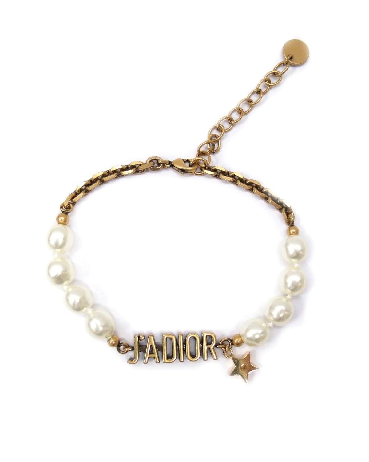 Alternative view of Dior J'Adior Bracelet In Antique Gold Metal And Pearls