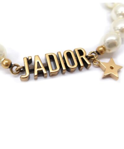 Dior JAdior Bracelet In Antique Gold Metal And Pearls 20257719 2