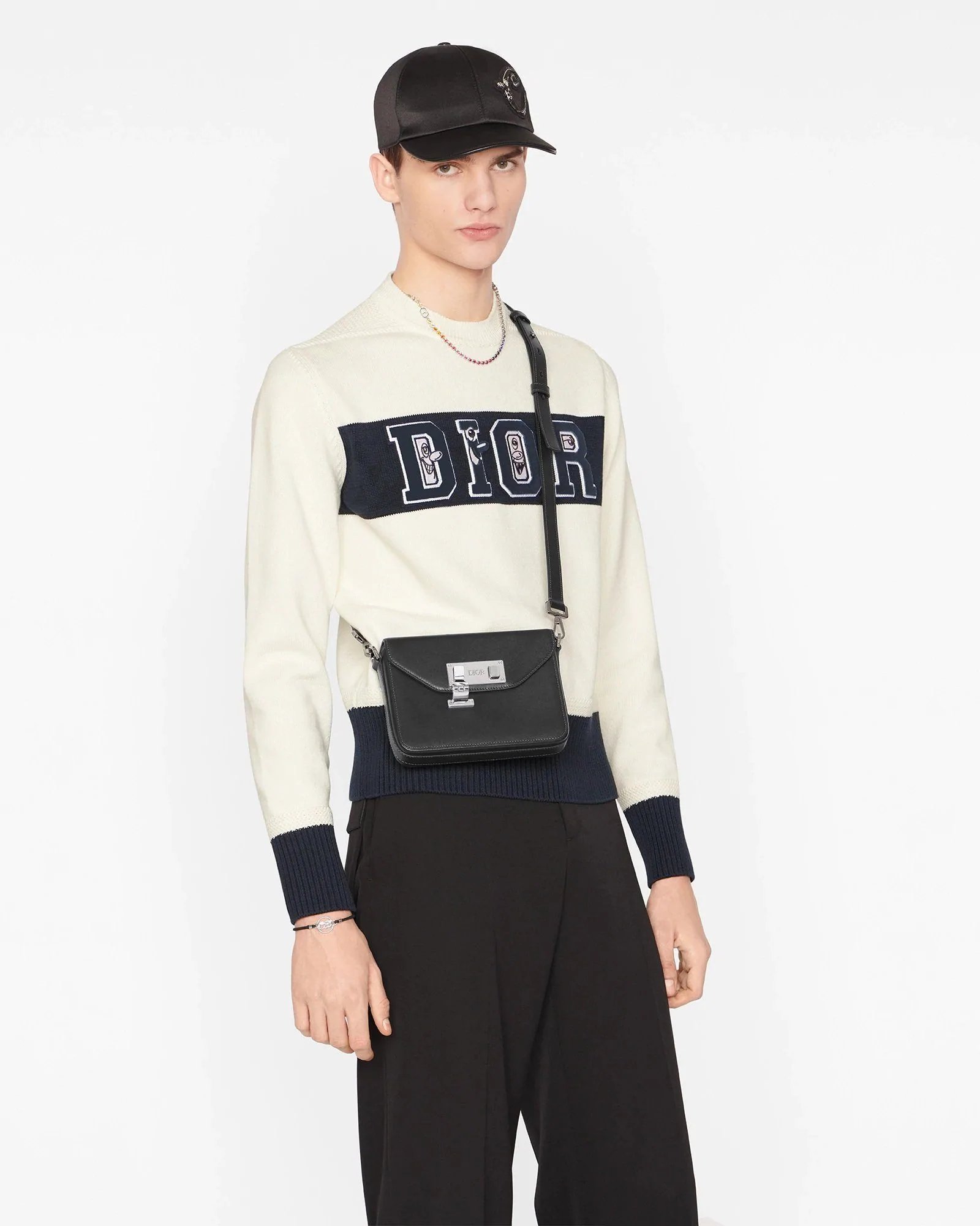 Alternative view of Dior Men's Black Smooth Calfskin Messenger Pouch