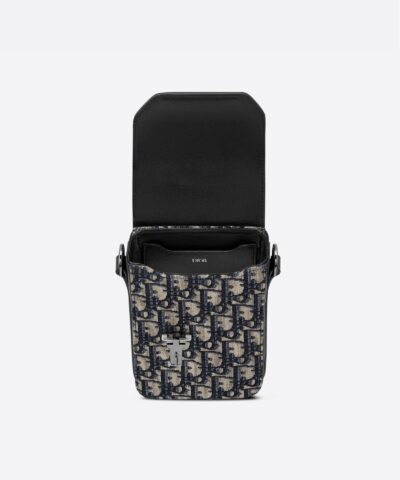 Dior Mens Black Smooth Calfskin Vertical Pouch 20248069 2