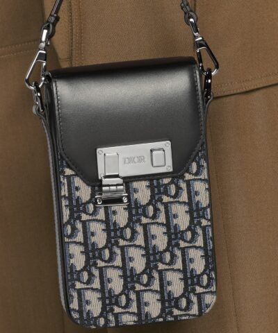 Dior Mens Black Smooth Calfskin Vertical Pouch 20248069 5