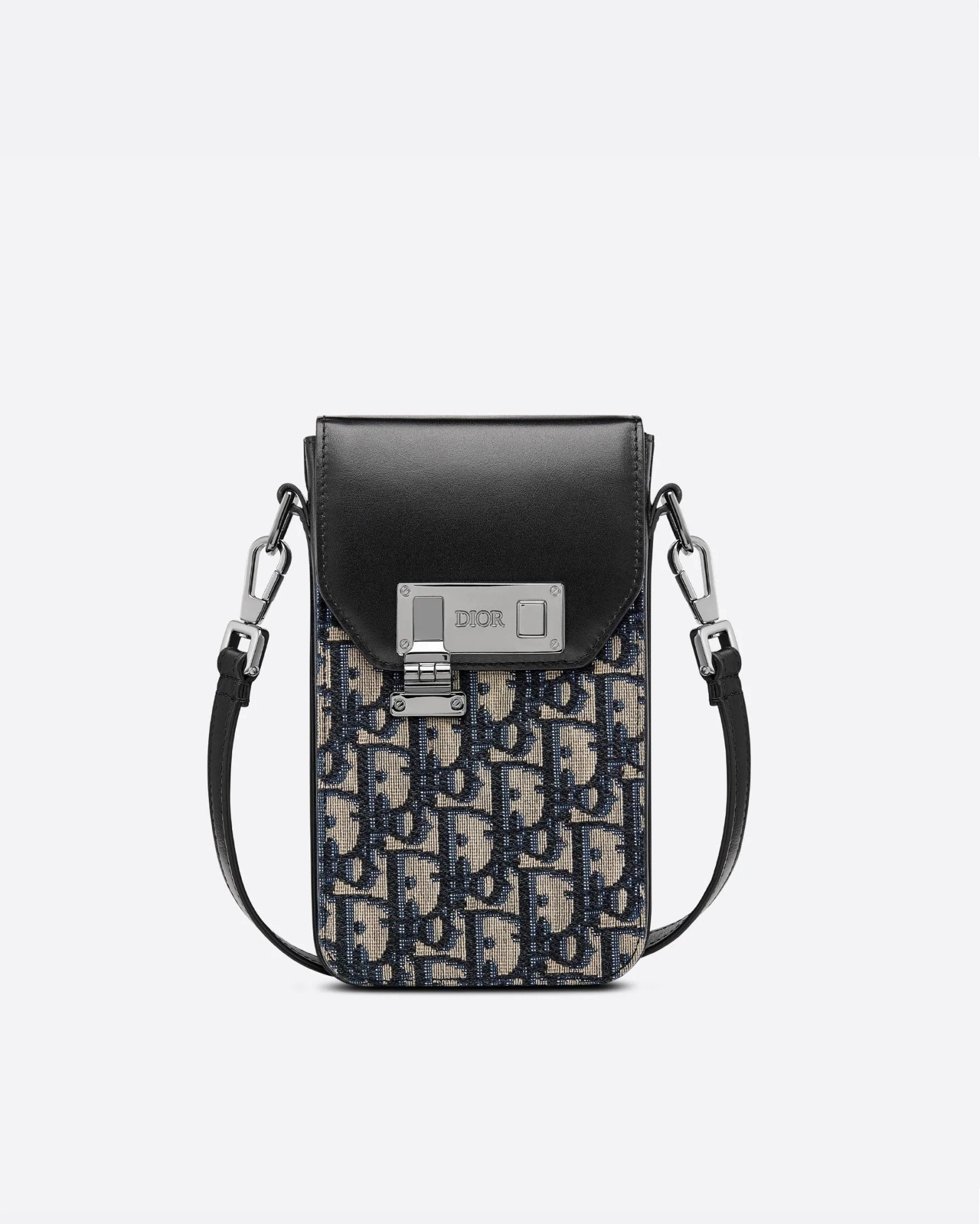 Dior Men's Black Smooth Calfskin Vertical Pouch-20248069