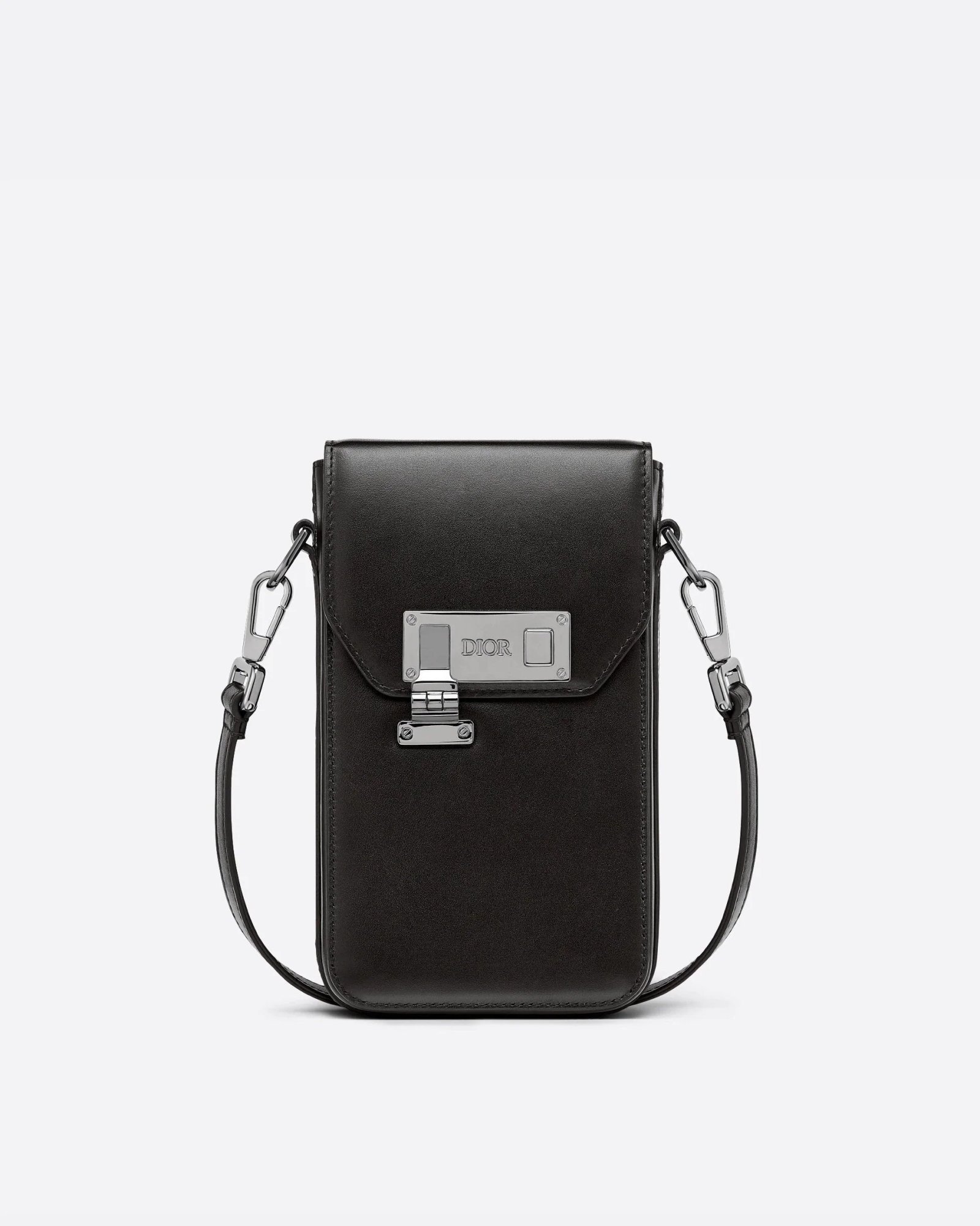 Dior Men's Black Smooth Calfskin Vertical Pouch-20248077