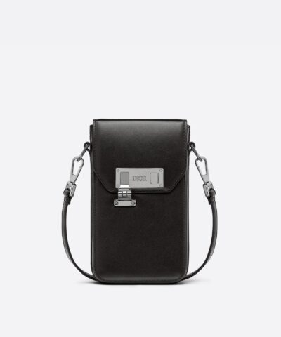 Dior Men's Black Smooth Calfskin Vertical Pouch-20248078