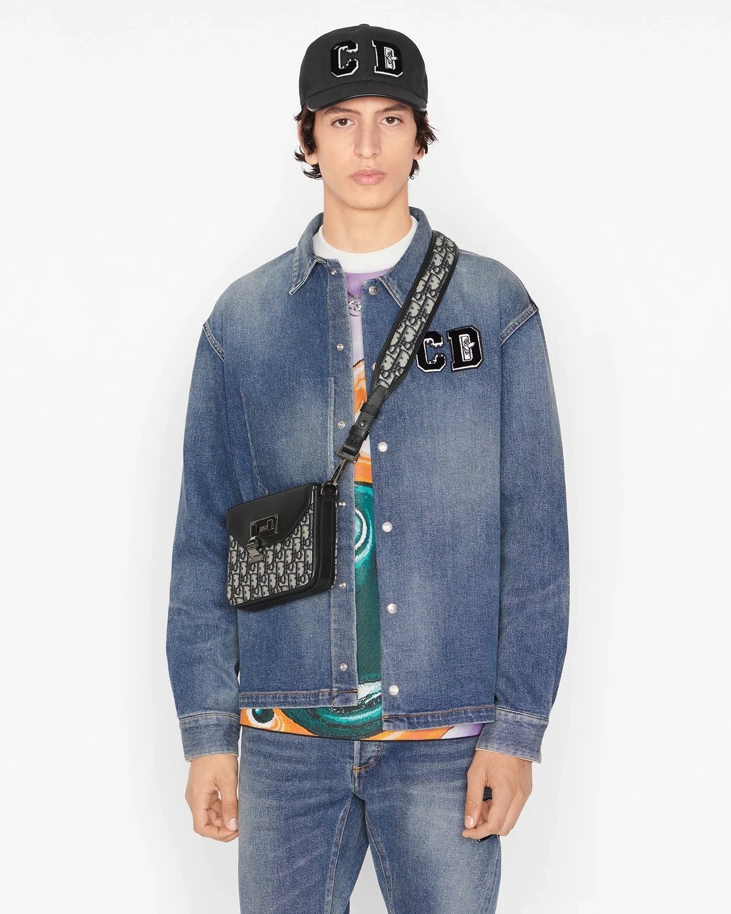 Alternative view of Dior Men's Oblique Jacquard Messenger Pouch