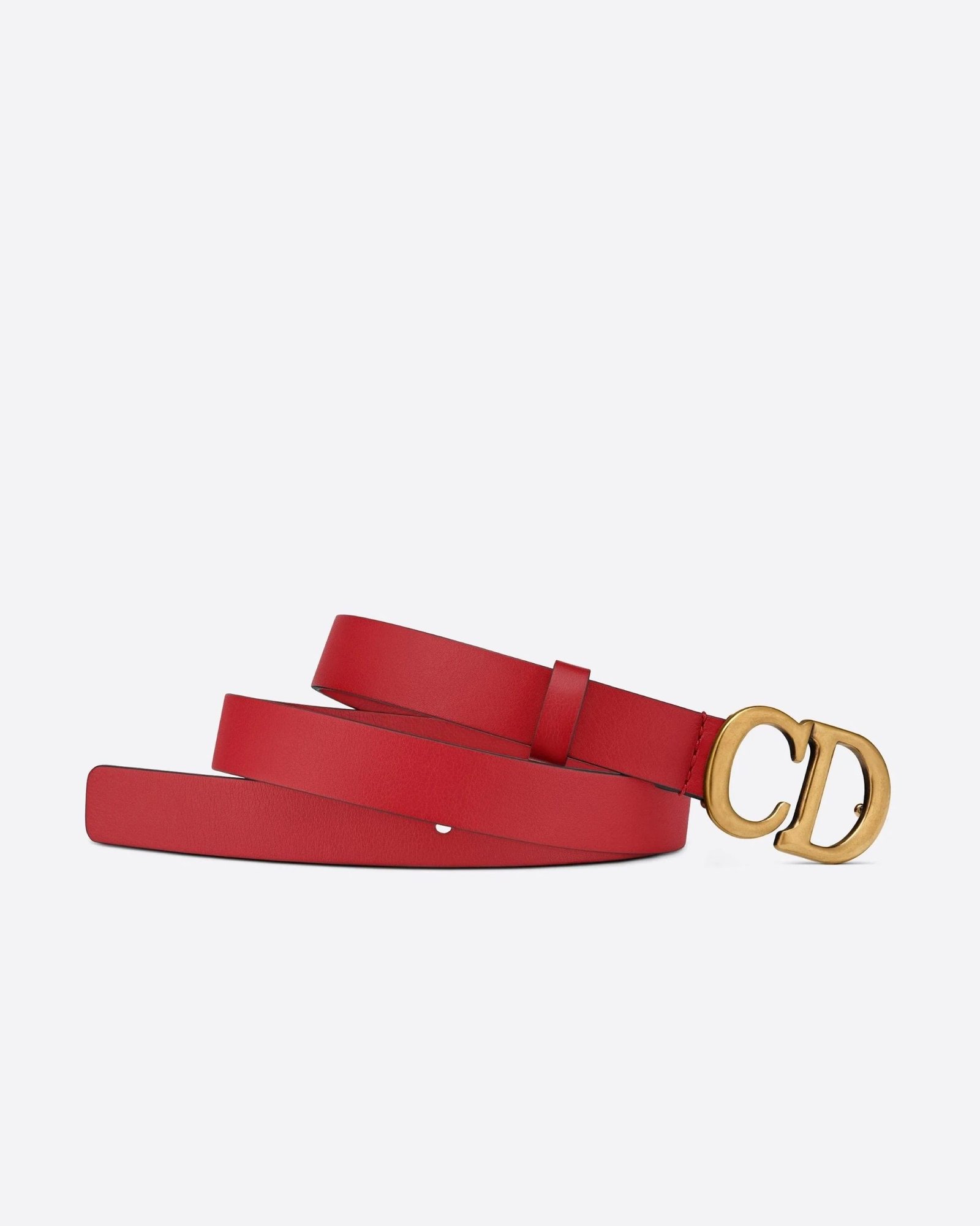 Alternative view of Dior Saddle Belt Red Ultrasmooth Calfskin, 30 mm