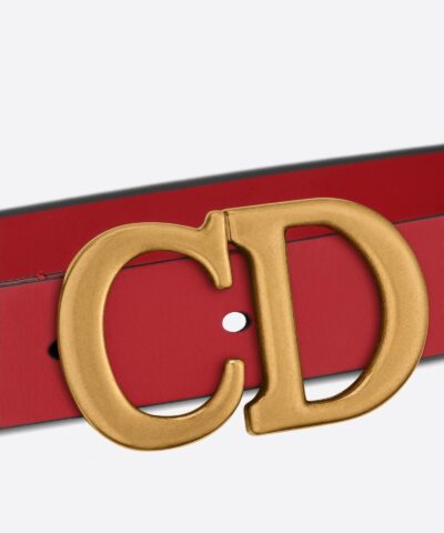 Dior Saddle Belt Red Ultrasmooth Calfskin 30 mm 20256083 2