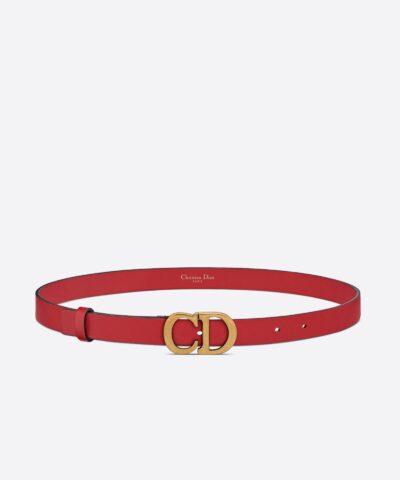 Dior Saddle Belt Red Ultrasmooth Calfskin, 30 mm-20256083