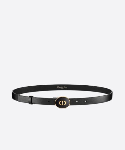 Dior Teddy-D Belt Black Smooth Calfskin, 15mm-20256111