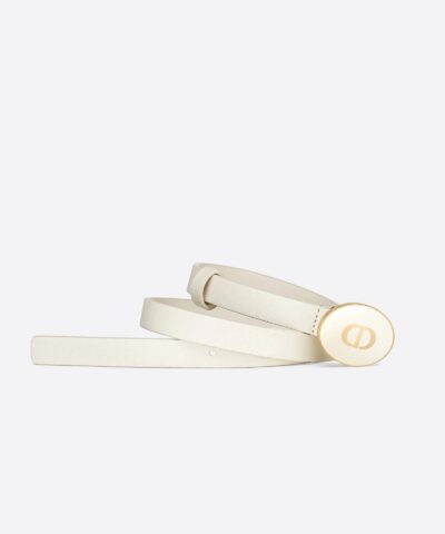 Dior Teddy D Belt Ivory Smooth Calfskin 15mm 20256100 1