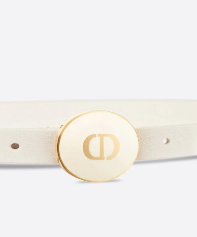 Dior Teddy D Belt Ivory Smooth Calfskin 15mm 20256100 2