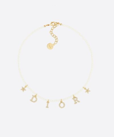 Dio(r)evolution Necklace White Resin Pearls And White Crystals-20257432
