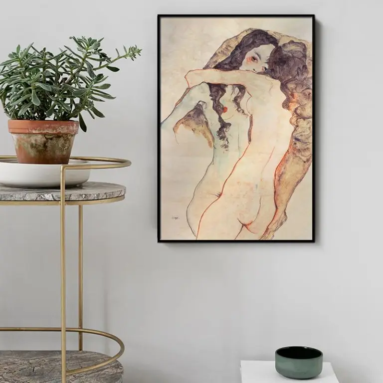 Alternative view of Egon Schiele Character Canvas Painting Wall Art