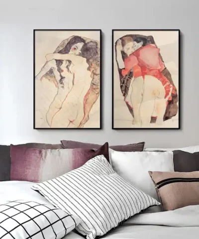 Egon Schiele Character Canvas Painting Wall Art-20219465