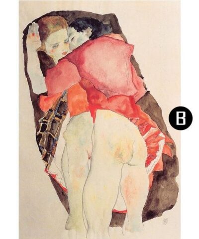 Egon Schiele Character Canvas Painting Wall Art-20219471