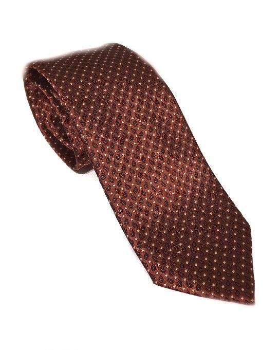 Ermenegildo Zegna Leafs Silk Tie,Brown-20227198
