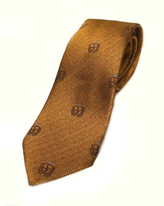Ermenegildo Zegna Men Crown Silk Neck Tie, Gold-20227194