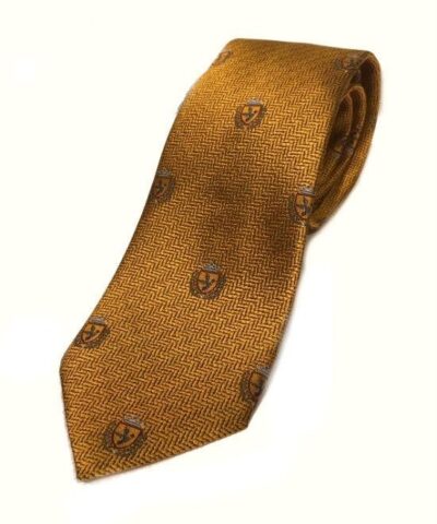 Ermenegildo Zegna Men Crown Silk Neck Tie, Gold-20227195