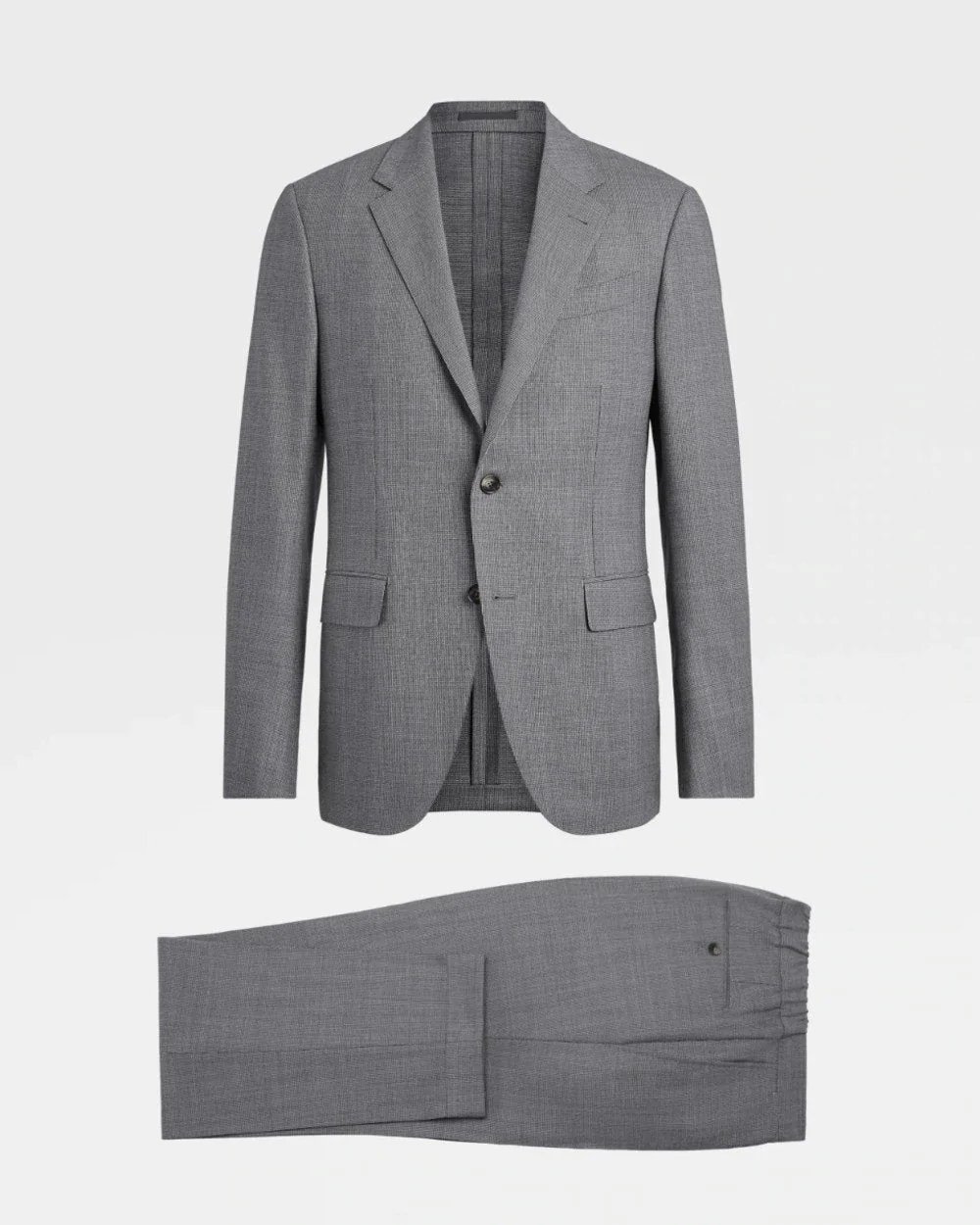 Ermenegildo Zegna Men's Gray houndstooth Two-Piece Suit-20227043
