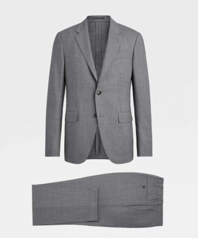 Ermenegildo Zegna Men's Gray houndstooth Two-Piece Suit-20227048
