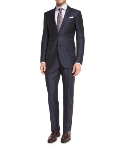 Ermenegildo Zegna Wool Striped Two Piece Suit Navy 20227215 1