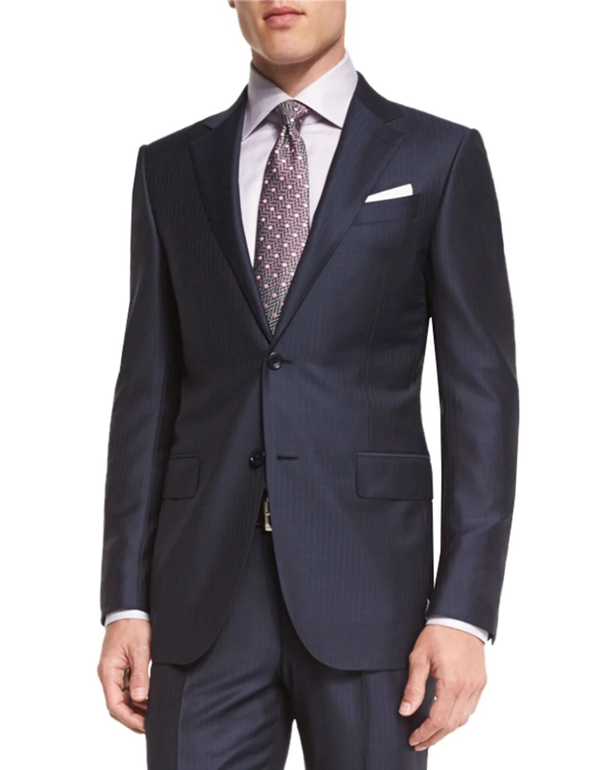 Ermenegildo Zegna Wool Striped Two-Piece Suit, Navy-20227215