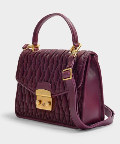 Furla Metropolis Cometa Small Top Handle Bag In Amaranto 20255014 1