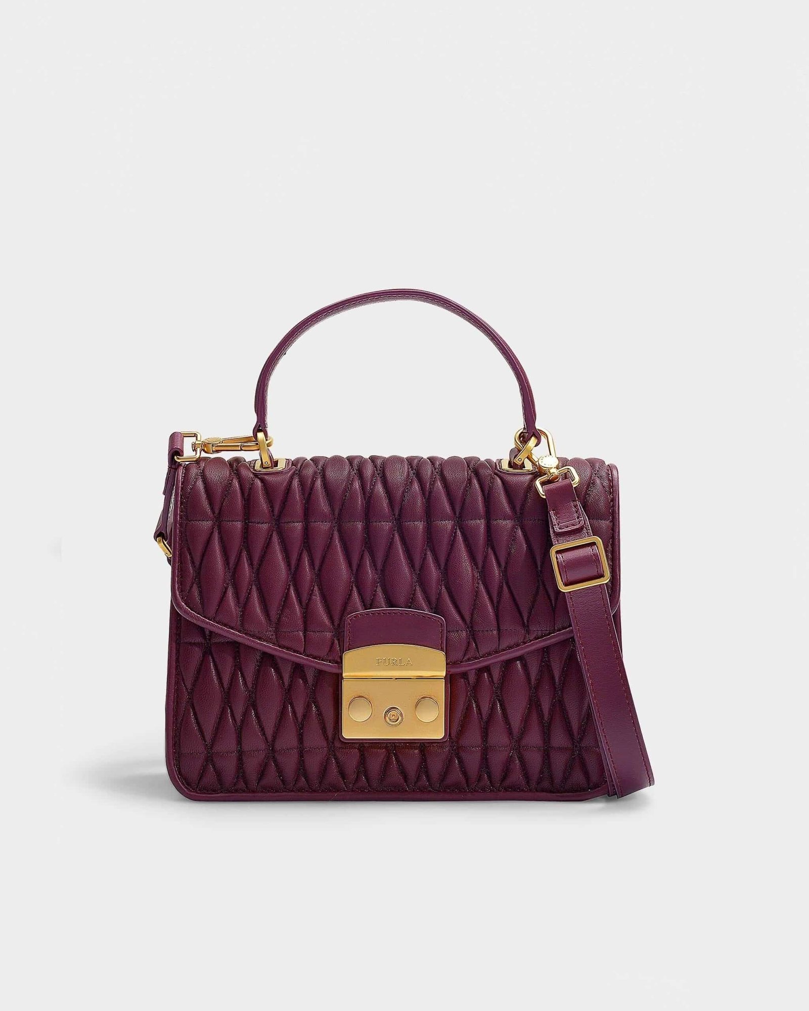 Furla Metropolis Cometa Small Top Handle Bag In Amaranto-20255014