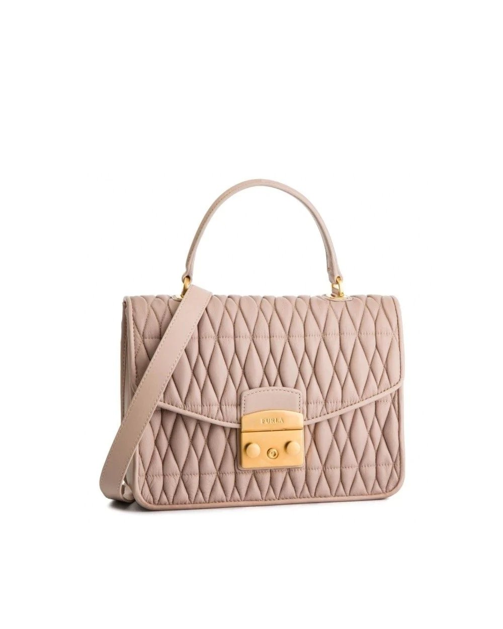 Alternative view of Furla Metropolis Cometa Small Top Handle Bag In Nude