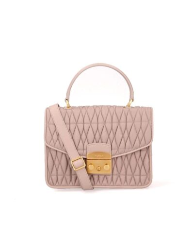 Furla Metropolis Cometa Small Top Handle Bag In Nude 20255001 3