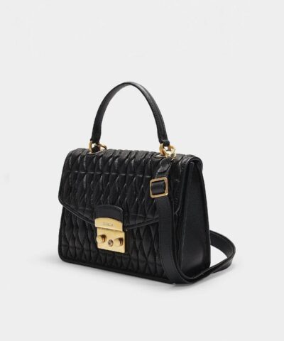 Alternative view of Furla Metropolis Cometa Small Top Handle Bag In Onyx