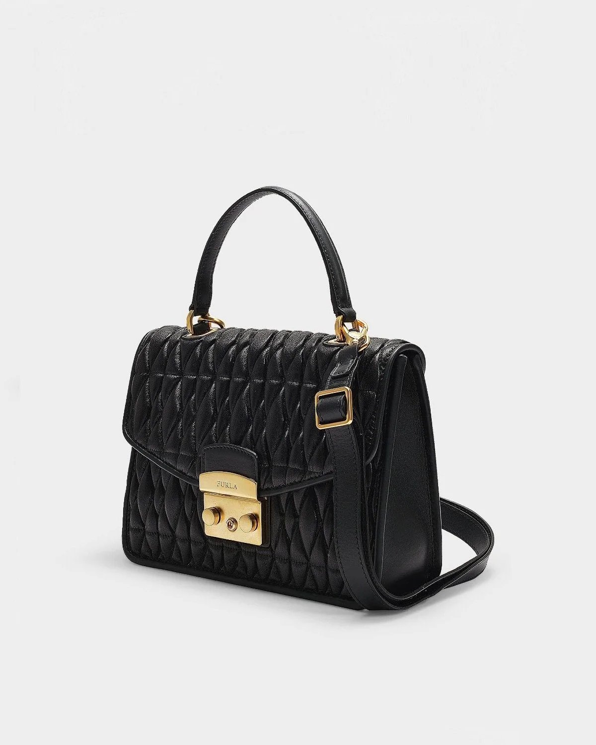 Alternative view of Furla Metropolis Cometa Small Top Handle Bag In Onyx