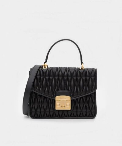 Furla Metropolis Cometa Small Top Handle Bag In Onyx-20255008