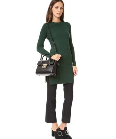 Furla Metropolis Ladies Small Leather Satchel In Onyx 20254852 1