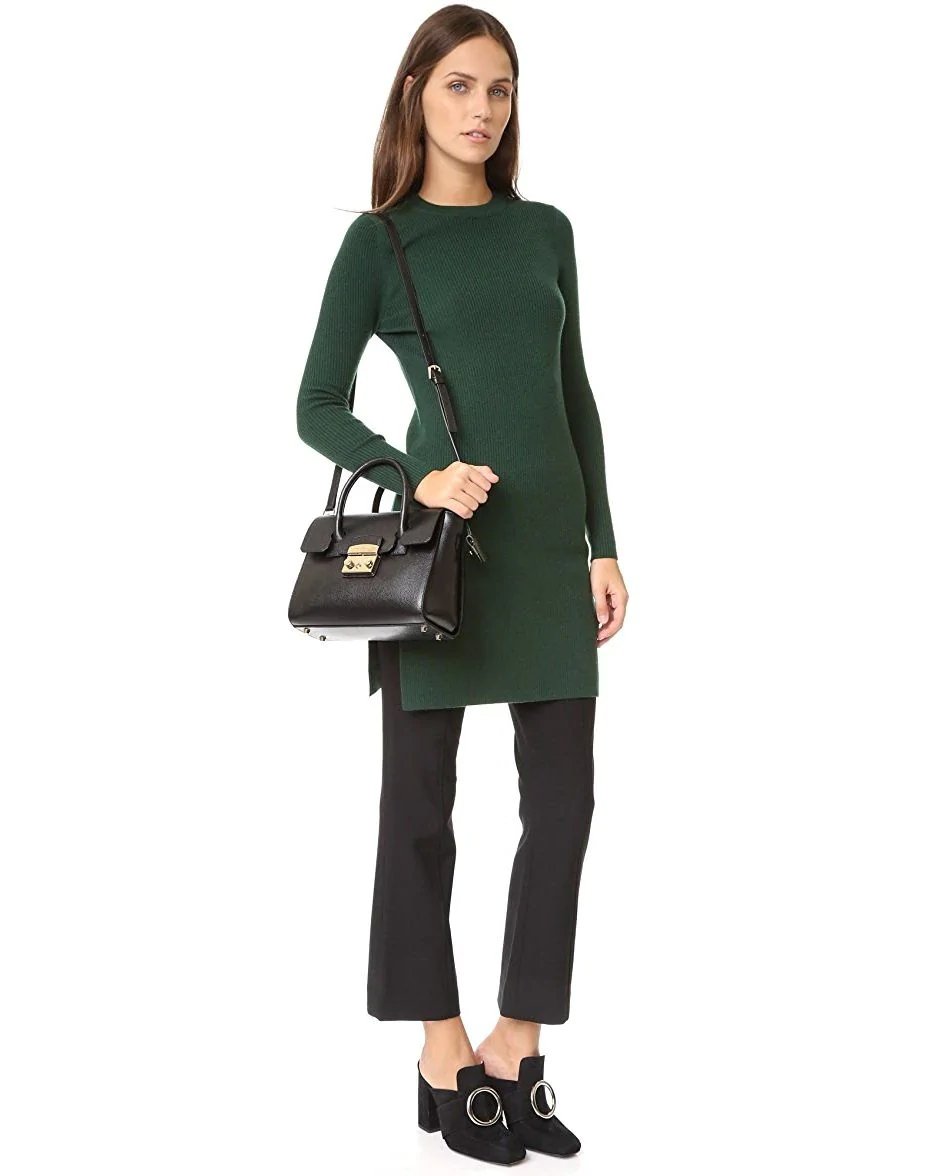 Alternative view of Furla Metropolis Ladies Small Leather Satchel In Onyx