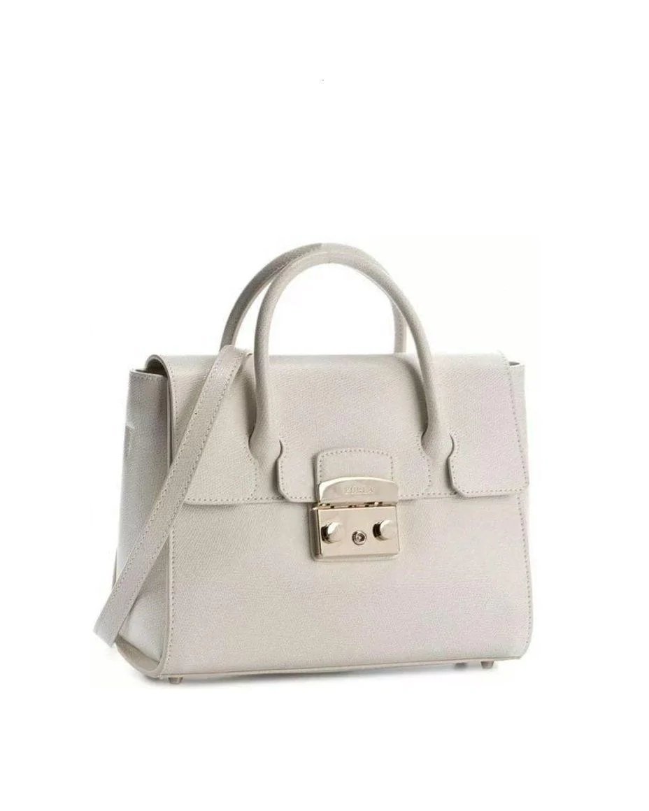 Alternative view of Furla Metropolis Ladies Small Leather Satchel In Sabbia b