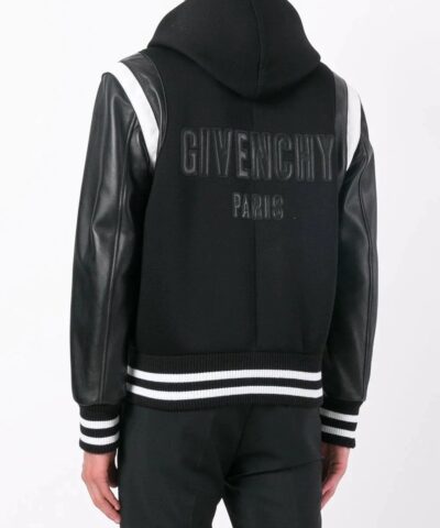 Givenchy Mens Black Hooded Varsity Jacket 20239188 2