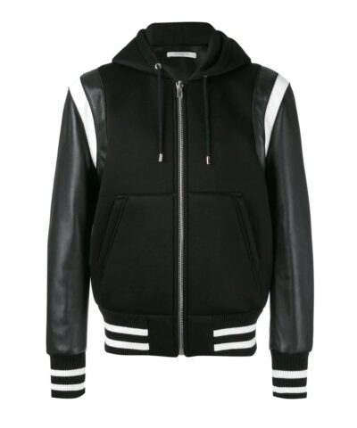 Givenchy Men's Black Hooded Varsity Jacket-20239188