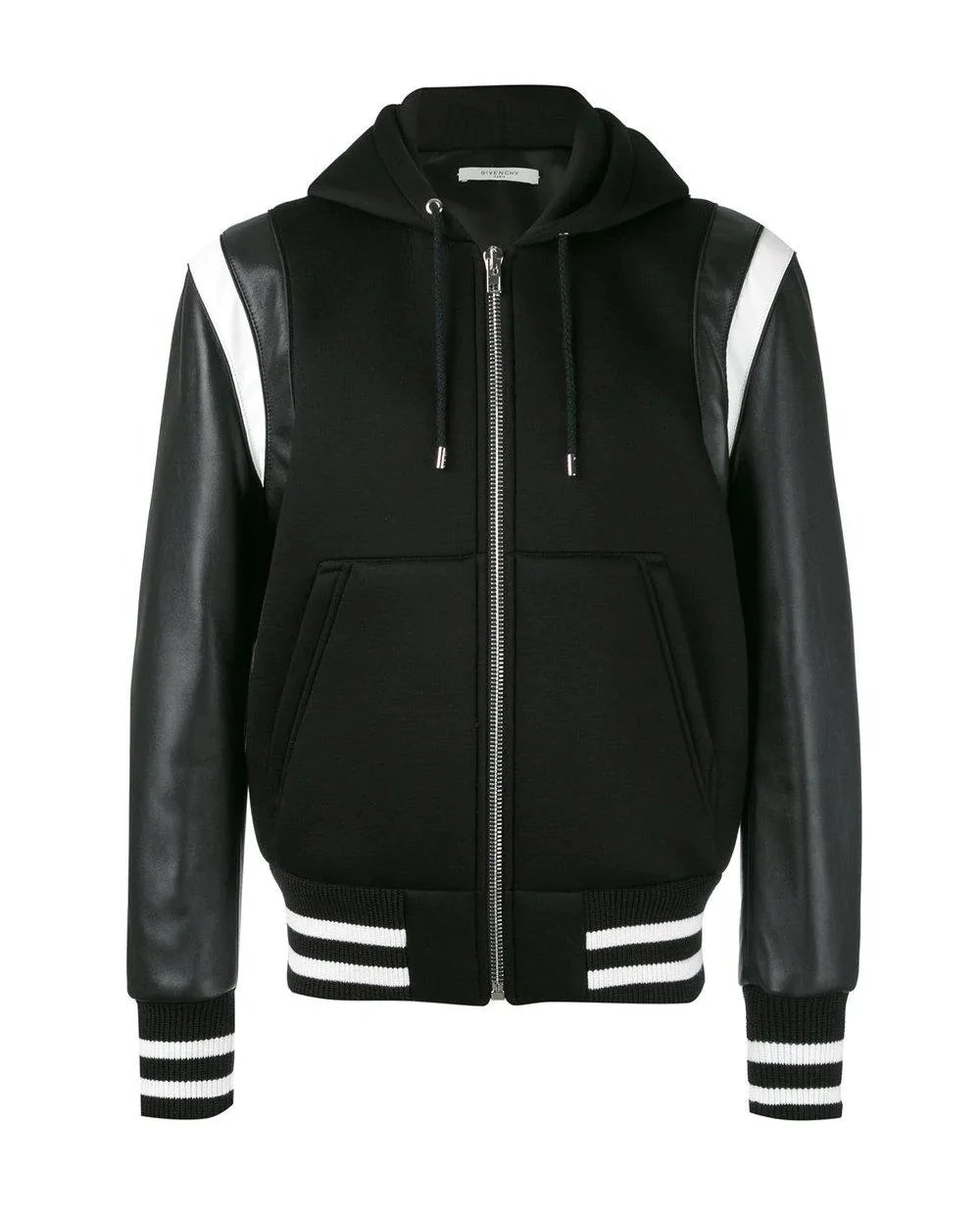 Givenchy Men's Black Hooded Varsity Jacket-20239188