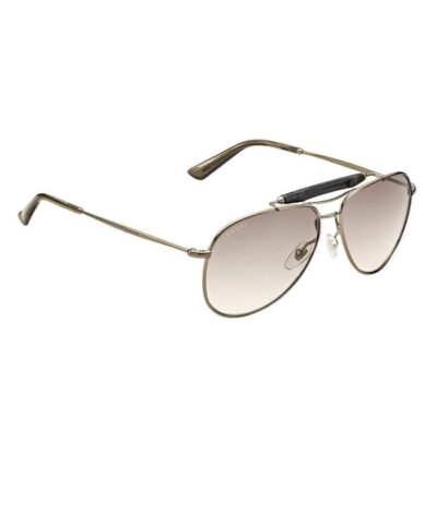 Gucci 2235S 1JF Chocolate Aviator Sunglasses-20231997