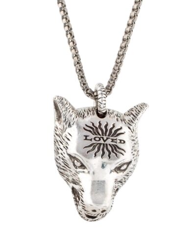 Gucci Anger Forest Wolfs Head Necklace 20257351 2