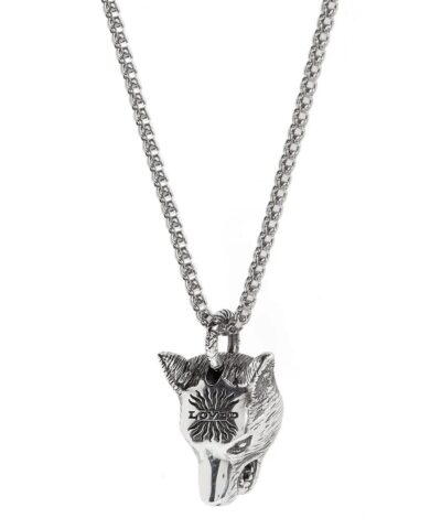 Gucci Anger Forest Wolf's Head Necklace-20257352