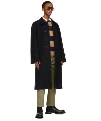 Gucci Beige Navy Wool Striped GG Sweater 20249355 3