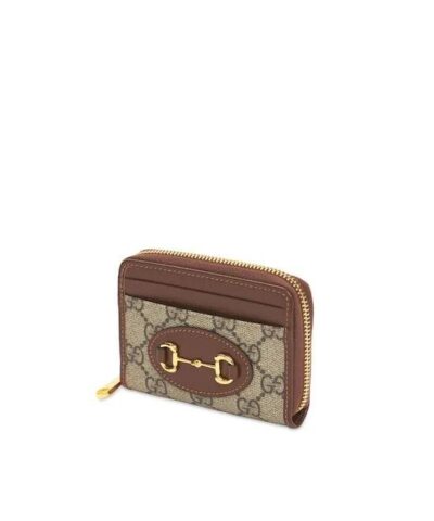 Gucci Brown Monogram Horsebit 1955 Card Case 20247686 1